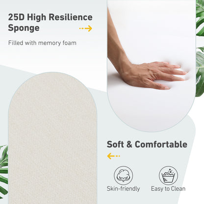 Outdoor High Back Dining Chair Cushion Set, Polyester Fabric, TPU Water Repellent Coating, Ivory