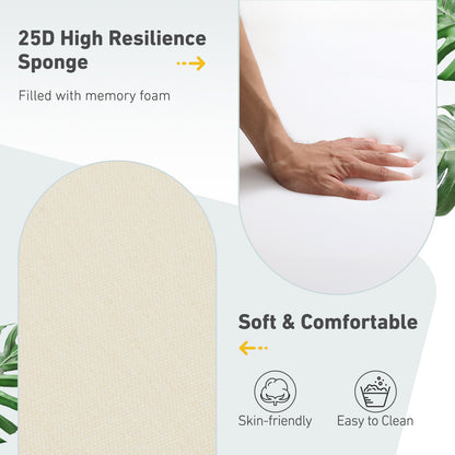 Outdoor High Back Dining Chair Cushion Set, Polyester Fabric, TPU Water Repellent Coating, Ivory