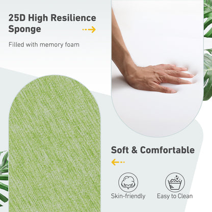 Outdoor High Back Dining Chair Cushion Set, Polyester Fabric, TPU Water Repellent Coating, Green