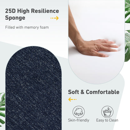 Outdoor High Back Dining Chair Cushion Set, Polyester Fabric, TPU Water Repellent Coating, Navy Blue