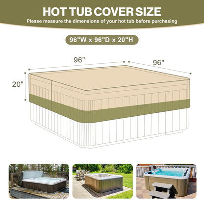 Outdoor Square Hot Tub Cover