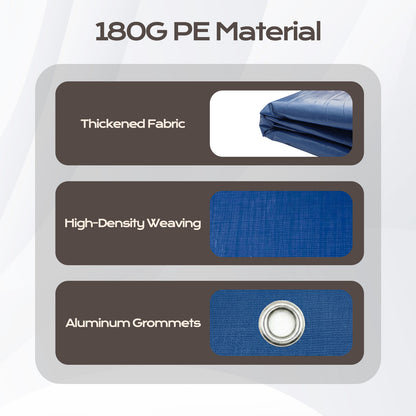 10x20 ft. Carport Replacement Canopy Cover