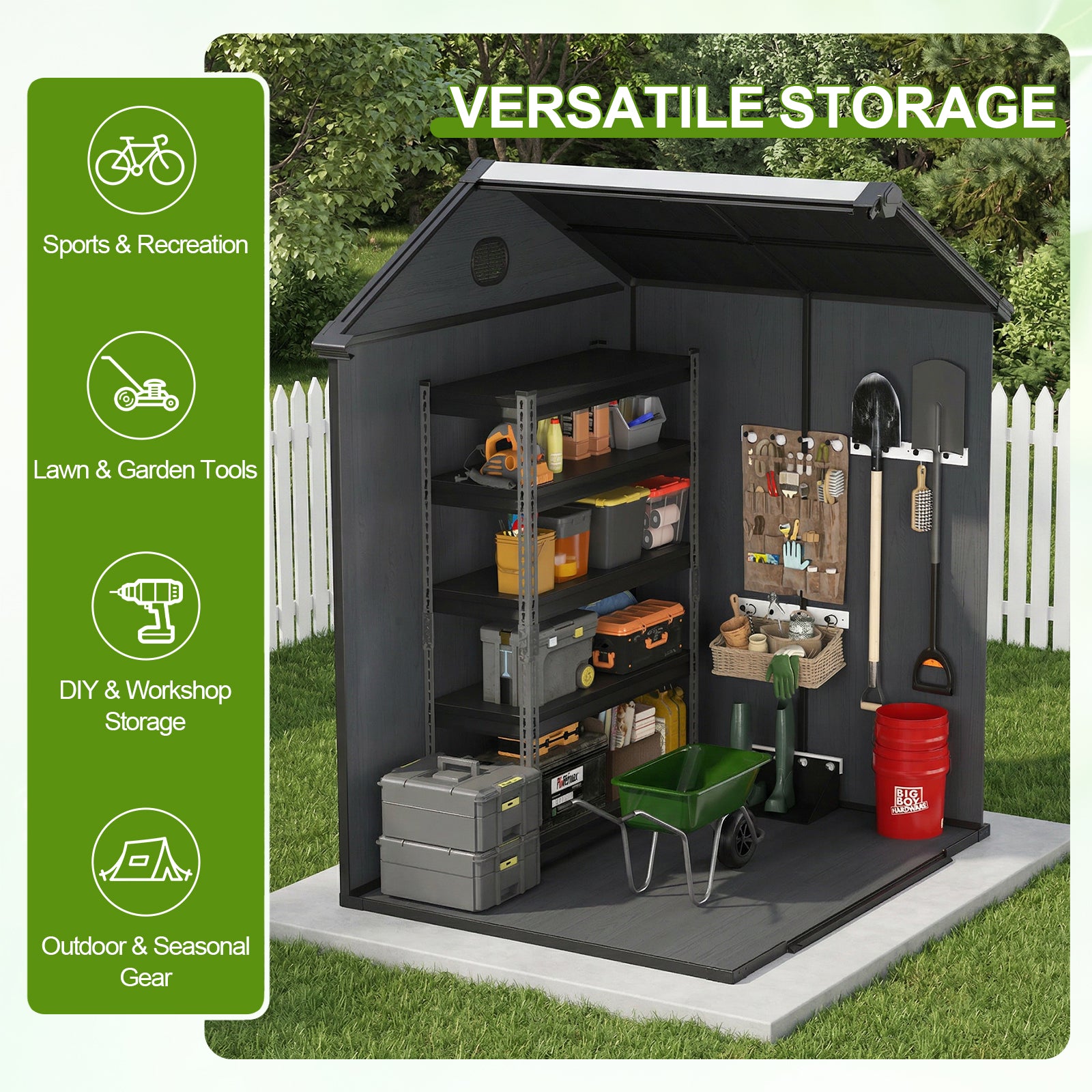 Aoodor Outdoor Storage Shed | Organize More. Stress Less