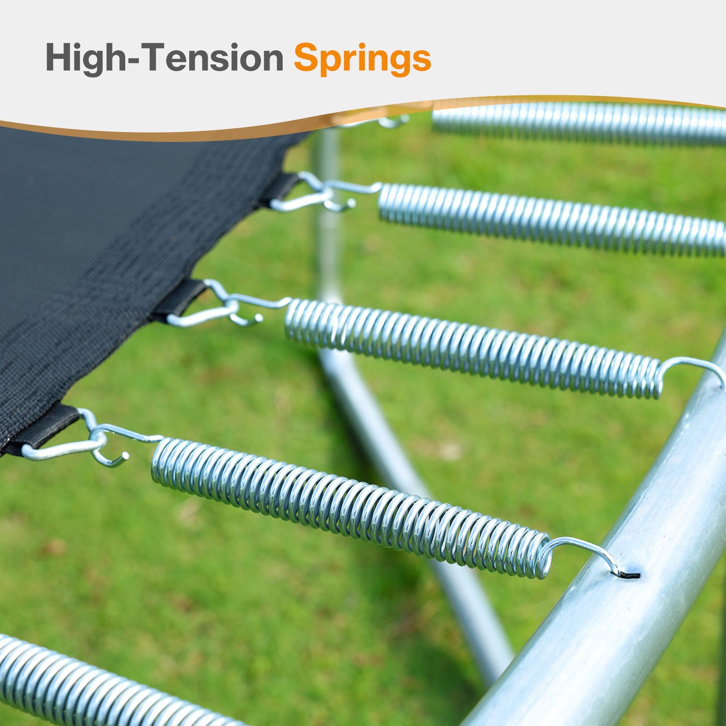 Outdoor Trampoline, Recreational Trampoline with Enclosure Inner-Safety Net and Ladder for Kids