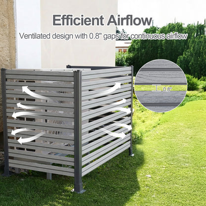 Patio Privacy Screen 49''W x 50''H Air Conditioner Fence