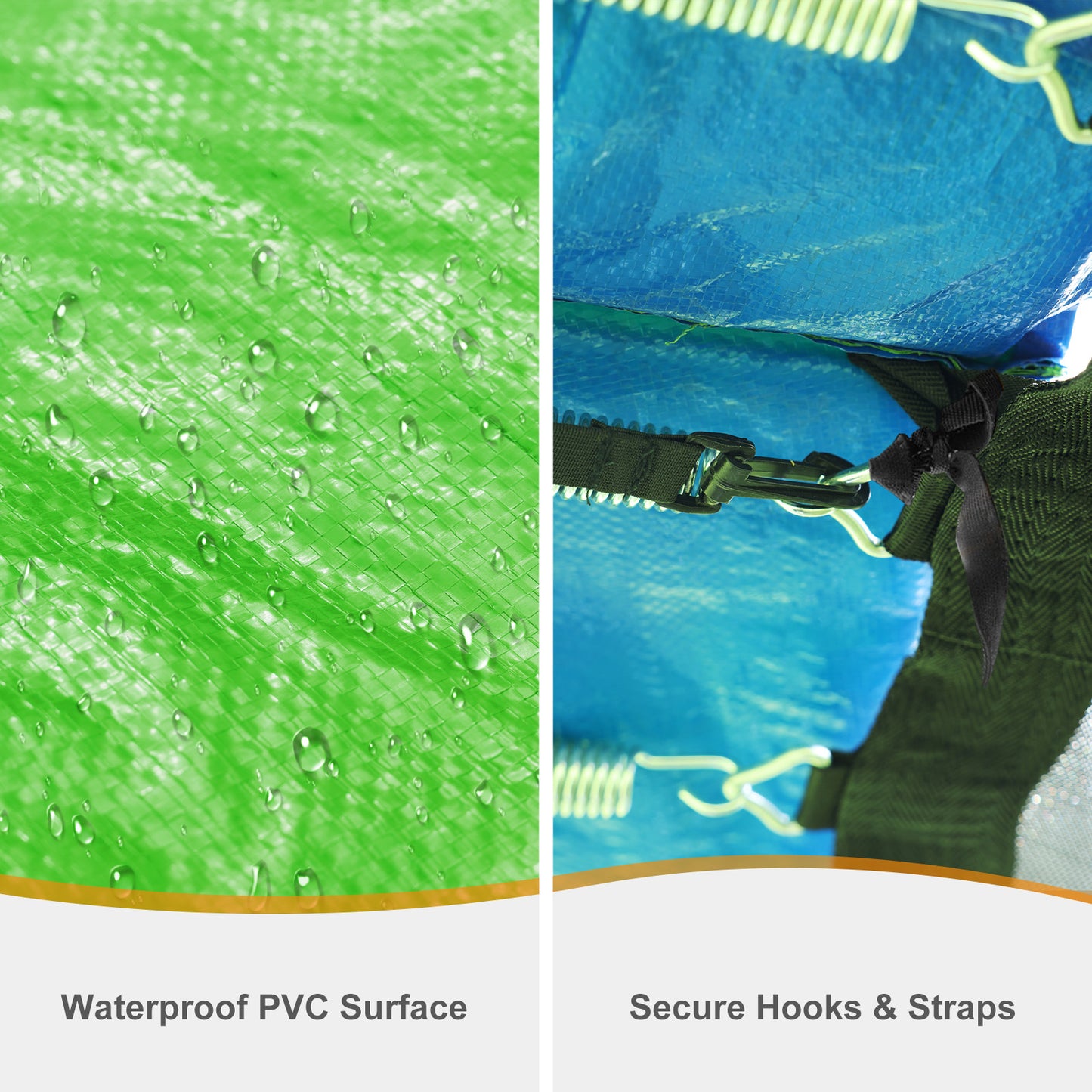 Trampoline Safety Pad Replacement, Universal Waterproof Trampoline Spring Cover for Round Frame