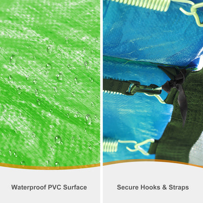 Trampoline Safety Pad Replacement, Universal Waterproof Trampoline Spring Cover for Round Frame