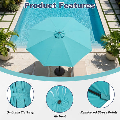 Patio Umbrella Replacement Canopy for 8 Ribs Table Umbrella