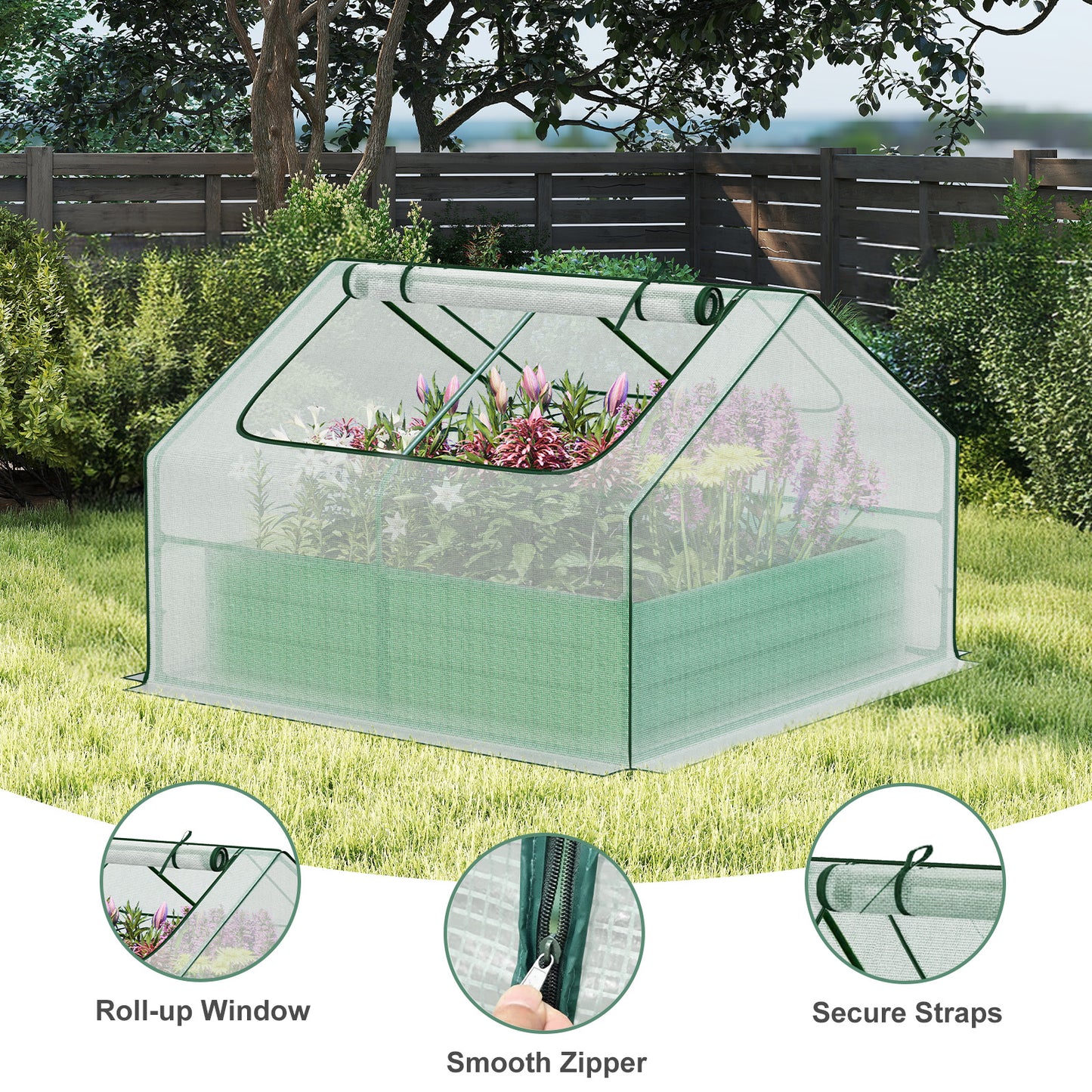 Mini Greenhouse Kit With Raised Garden Metal Beds