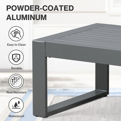 39.3x23x16 inch Aluminum Outdoor Coffee Table