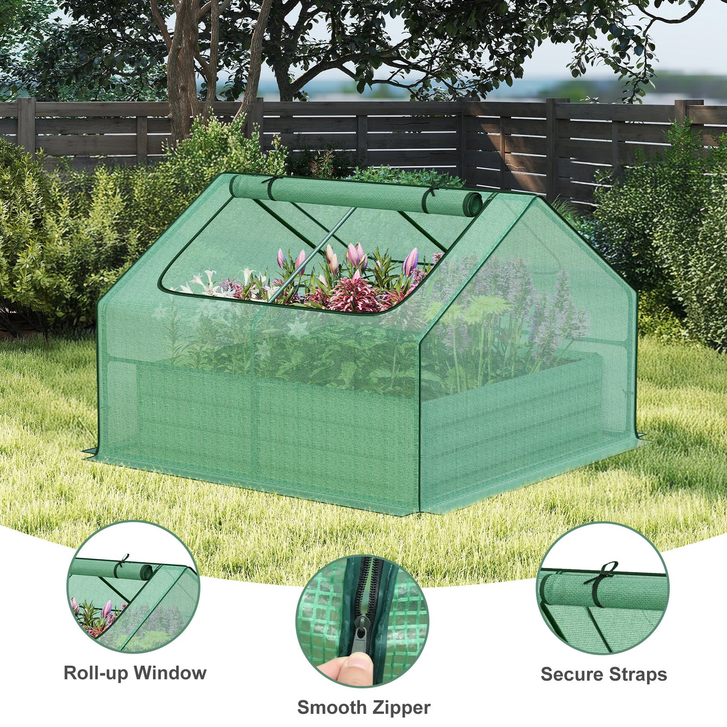 Mini Greenhouse Kit With Raised Garden Metal Beds