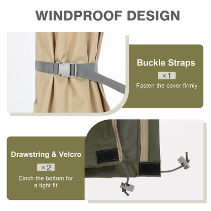 Patio Umbrella Cover for 6-9ft Market Umbrella