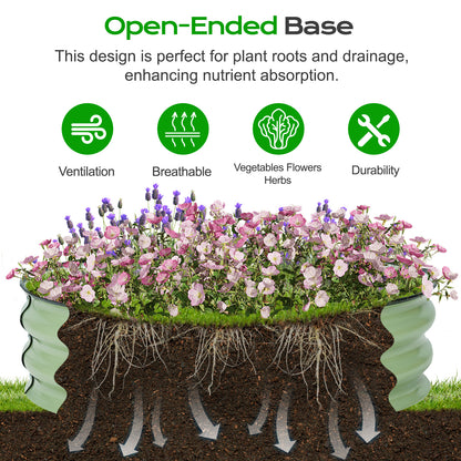 9" Tall 30" Metal Raised Garden Bed Kit