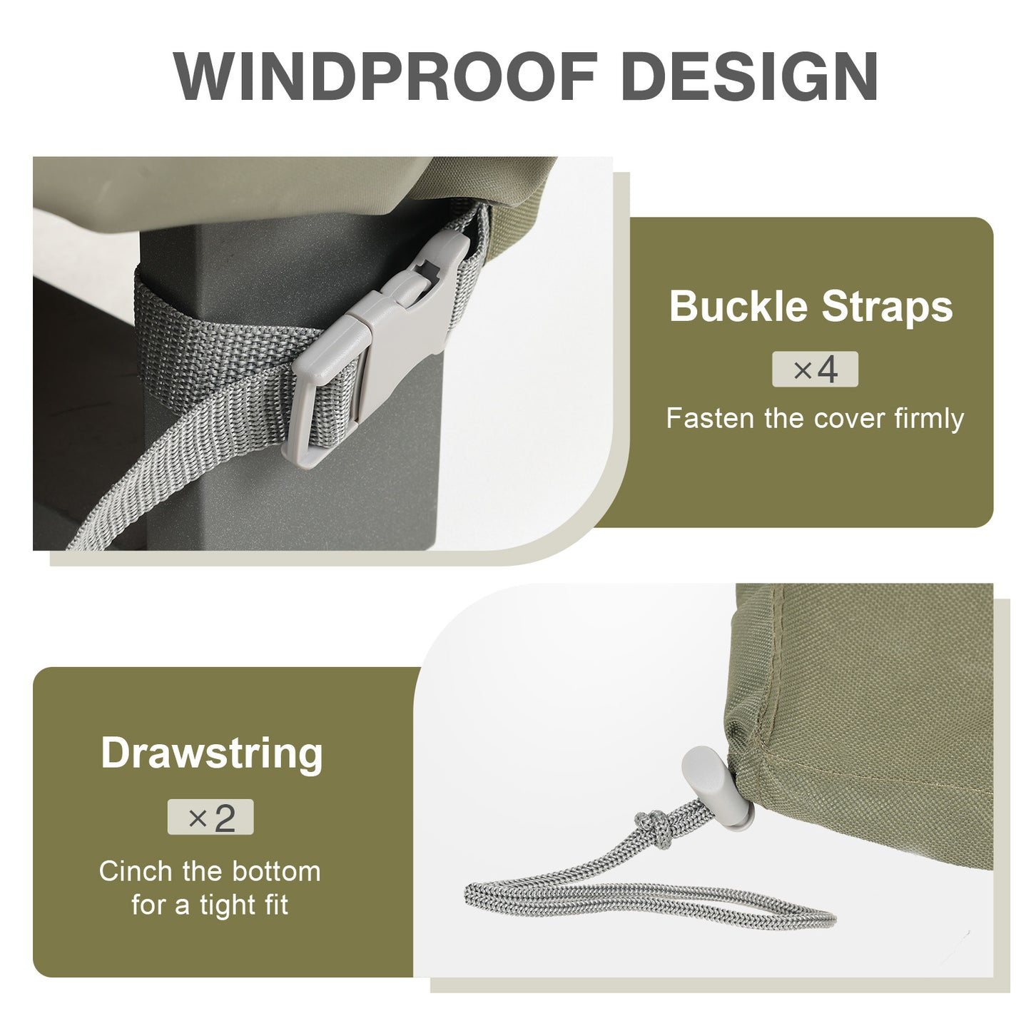 Outdoor Patio Furniture Set Cover, Round