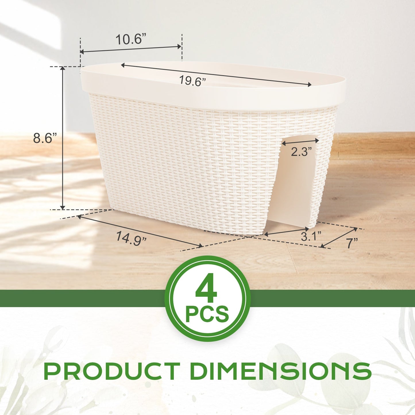 Aoodor Balcony Rattan Pattern Railing Planter Box with Drainage Holes and Adjustable Brackets White Aoodor 
