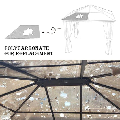 6 Pcs Polycarbonate Greenhouse Panels, Waterproof UV Protected Reinforced Sheets Aoodor