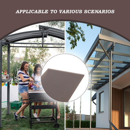 6 Pcs Polycarbonate Greenhouse Panels, Waterproof UV Protected Reinforced Sheets Aoodor