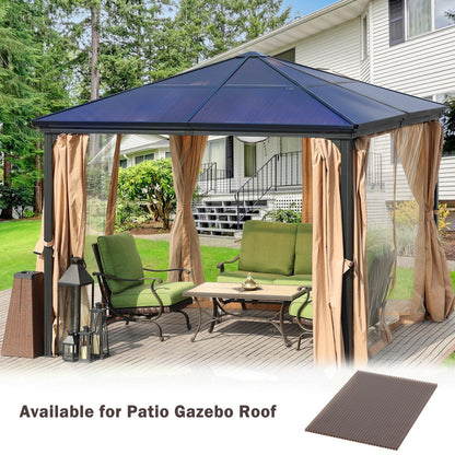 6 Pcs Polycarbonate Greenhouse Panels, Waterproof UV Protected Reinforced Sheets Aoodor