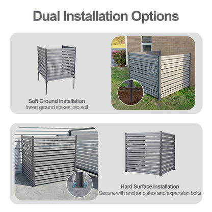 Patio Privacy Screen 49''W x 50''H Air Conditioner Fence