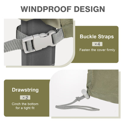 Patio Chair Cover for Stackable Dining Chairs/ Rocking Chair/ Outdoor Swivel