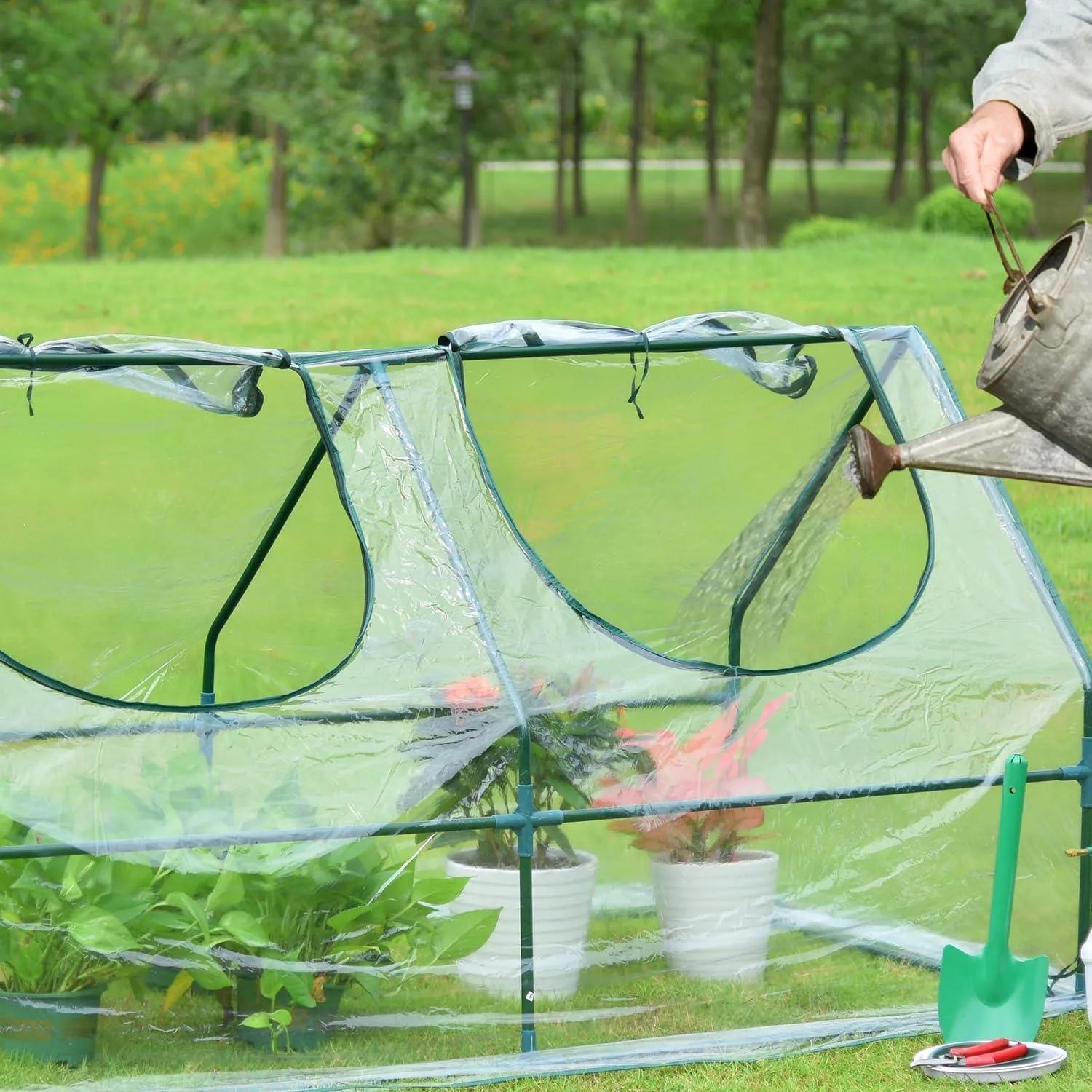 6 ft. x 3 ft. x 3 ft. Mini Greenhouse with 2 Zipper Doors, Water Resistant UV Protected Aoodor