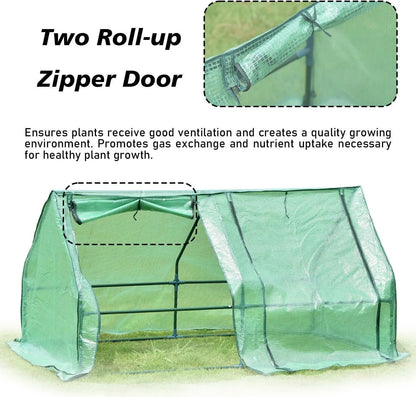 6 ft. x 3 ft. x 3 ft. Mini Greenhouse with 2 Zipper Doors, Water Resistant UV Protected Aoodor