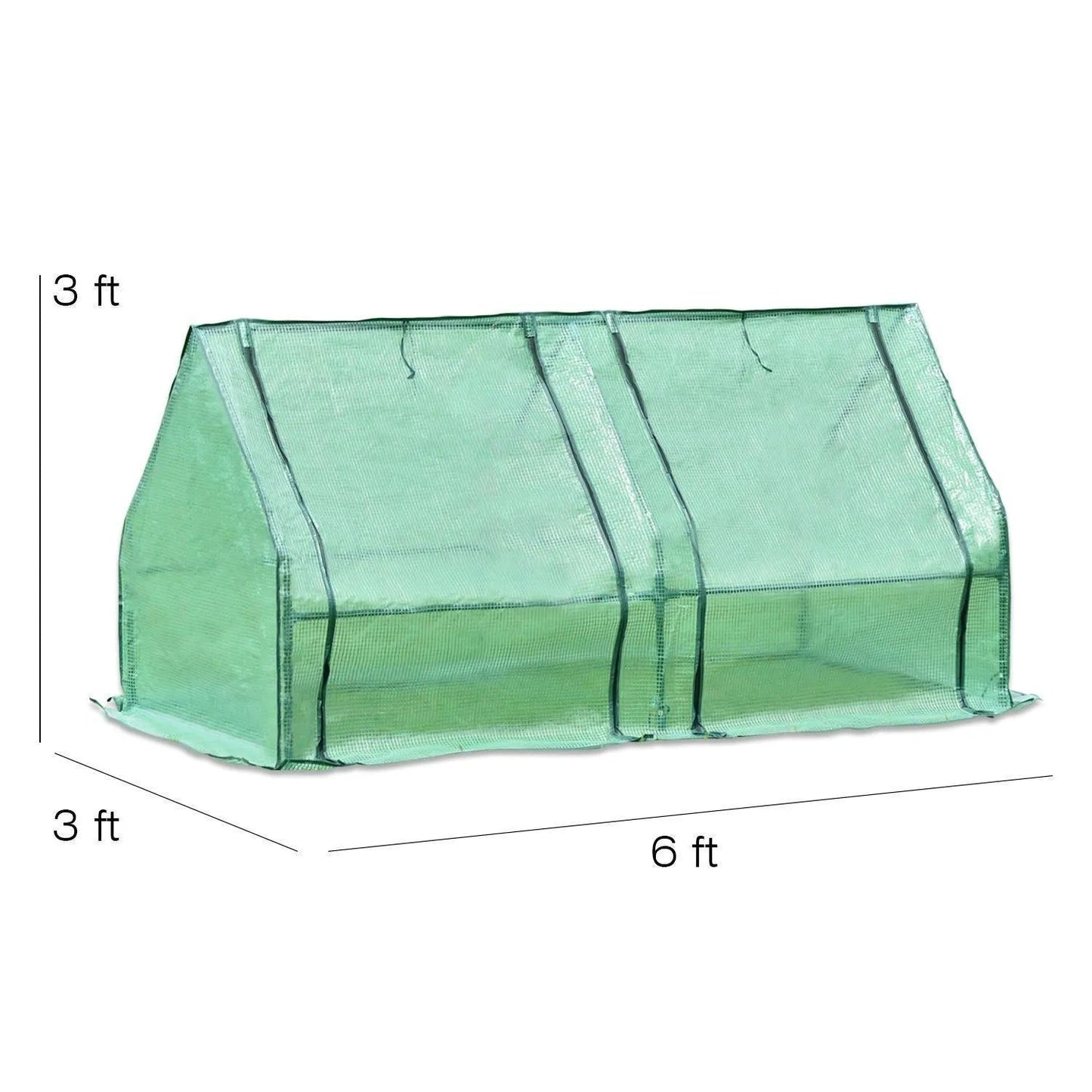 6 ft. x 3 ft. x 3 ft. Mini Greenhouse with 2 Zipper Doors, Water Resistant UV Protected Aoodor Aoodor 