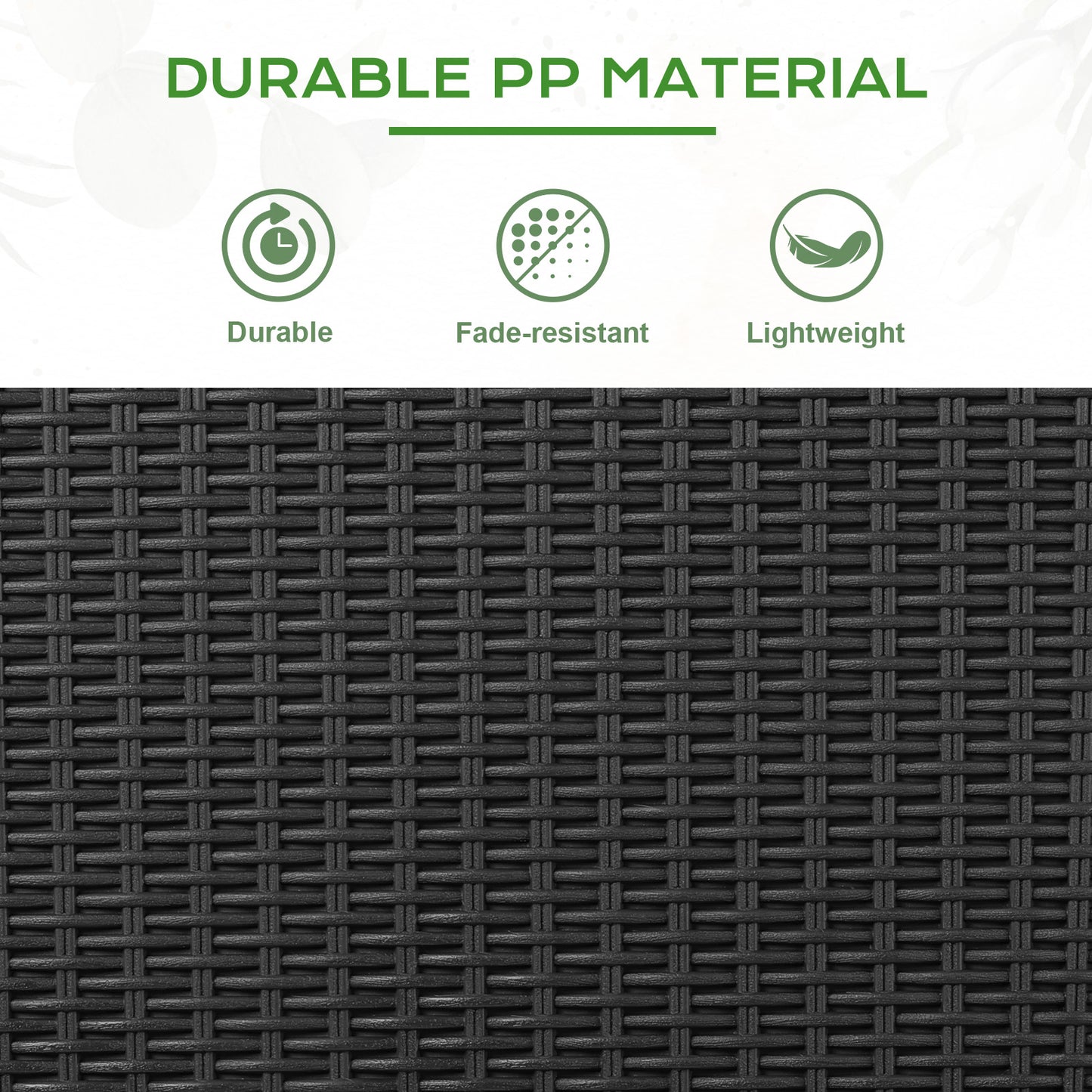 12 inch Outdoor Balcony Rattan Railing Planter Box, Set of 4