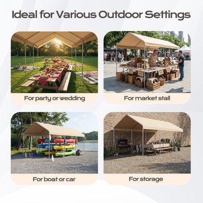 10x20 ft. Carport Replacement Canopy Cover