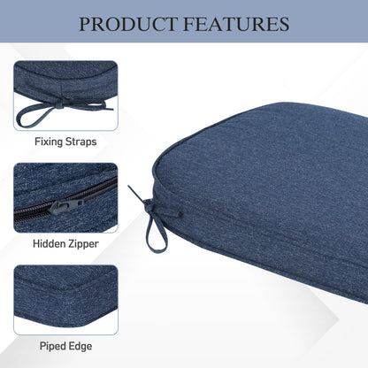 Outdoor Dining Chair Cushions Set, Patio Chair Pads, Navy Blue
