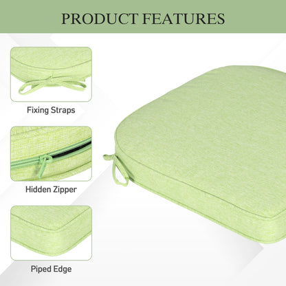 Outdoor Dining Chair Cushions Set, Patio Chair Pads, Green