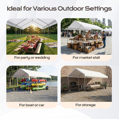 10x20 ft. Carport Replacement Canopy Cover