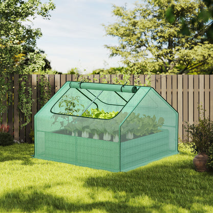 Mini Greenhouse Kit With Raised Garden Metal Beds