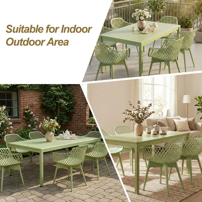 Modern Dining Chairs Set, Weather-Resistant Plastic Cafe Chairs