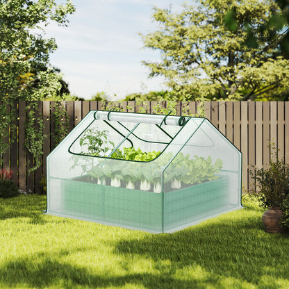 Mini Greenhouse Kit With Raised Garden Metal Beds