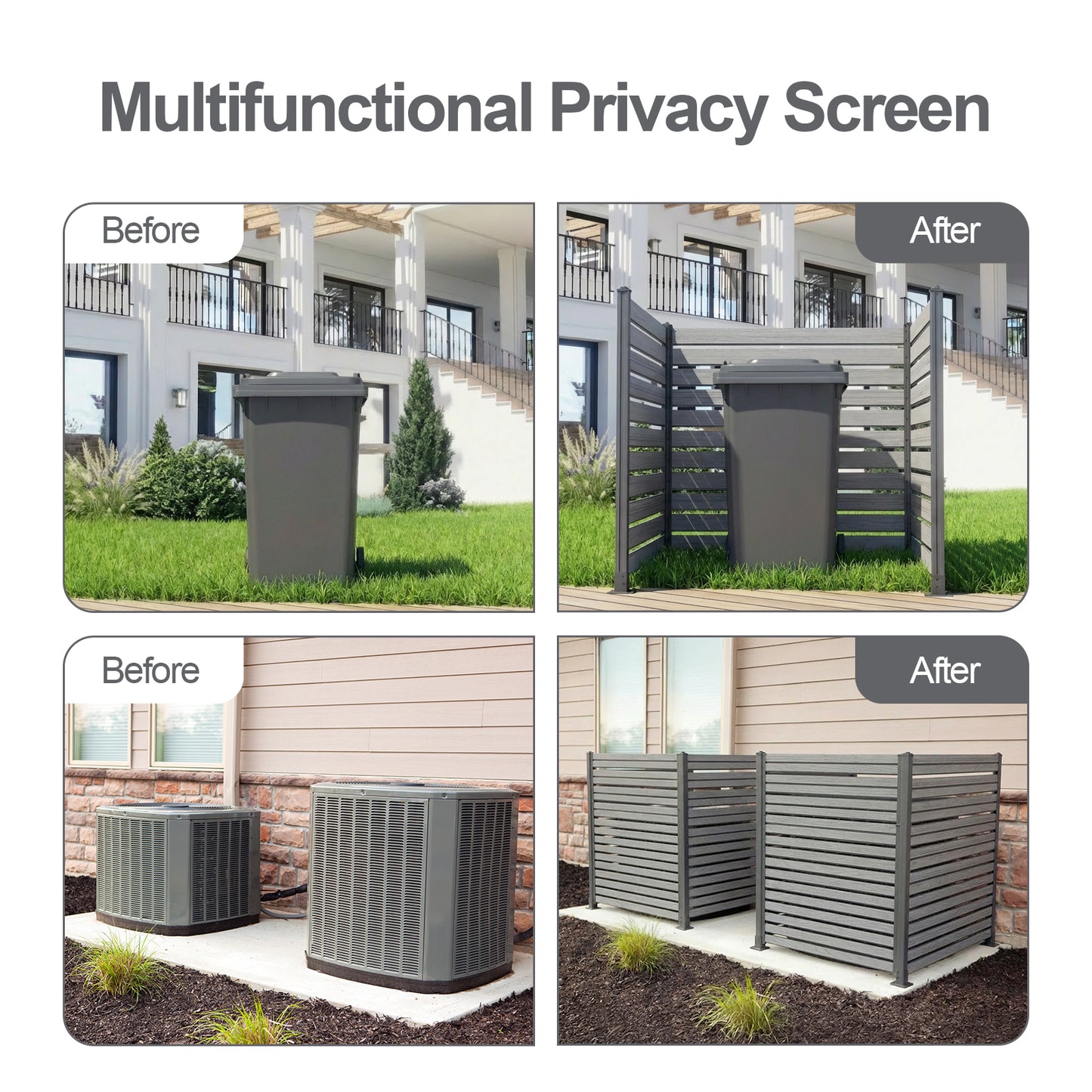 Patio Privacy Screen 49''W x 50''H Air Conditioner Fence