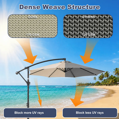 Patio Umbrella Replacement Canopy for 8 Ribs Table Umbrella