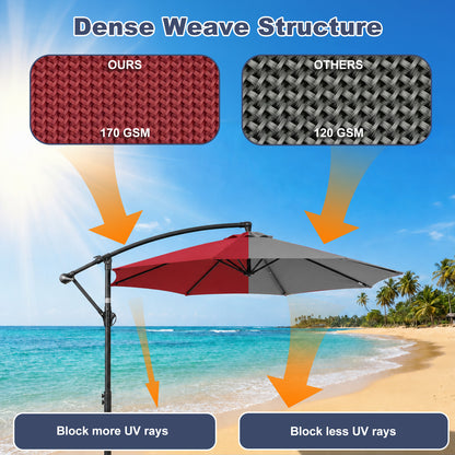 Patio Umbrella Replacement Canopy for 8 Ribs Table Umbrella