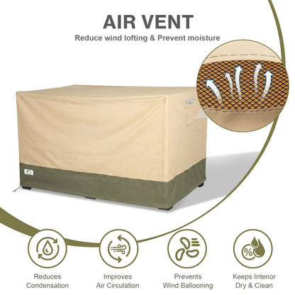 Patio Loveseat Cover for 2-Seater Sofa/ Loveseat/ Bench, Rectangular