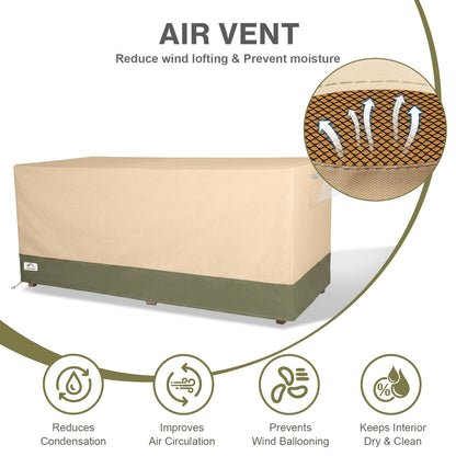 Patio Sofa Cover for 3-Seater Sofa/ Loveseat/ Bench, Rectangular