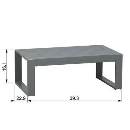 Aluminum Outdoor Coffee Table 39.3"x24.8"x16.1" - Stylish and Durable Addition to Your Outdoor Space Furniture Aoodor LLC   