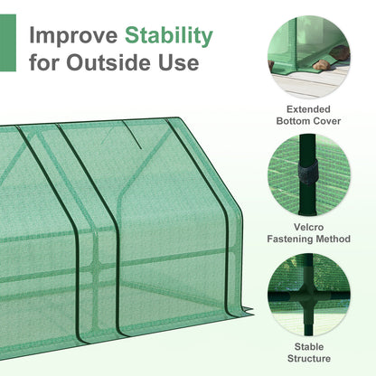 6x3x3 ft. Mini Greenhouse with 2 Zipper Doors, Water Resistant UV Protected