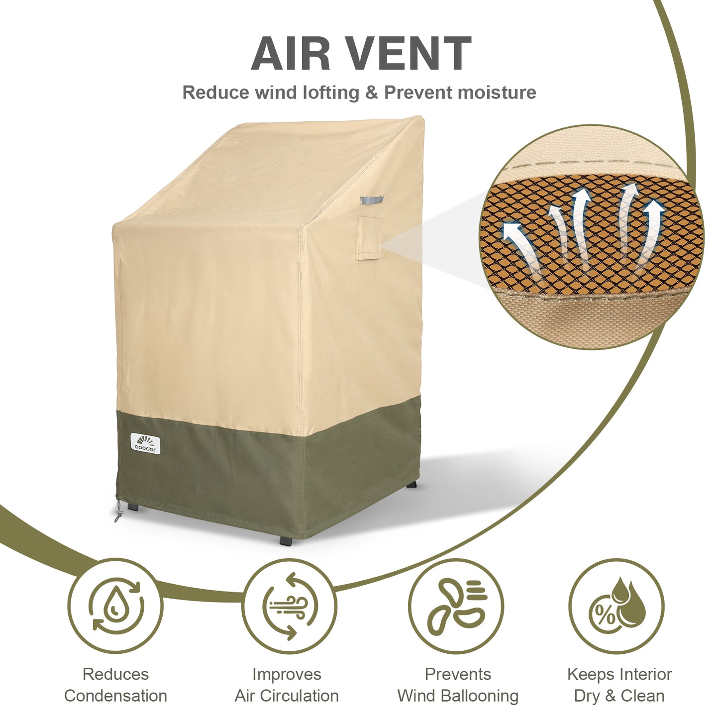 Patio Chair Cover for Stackable Dining Chairs/ Rocking Chair/ Outdoor Swivel