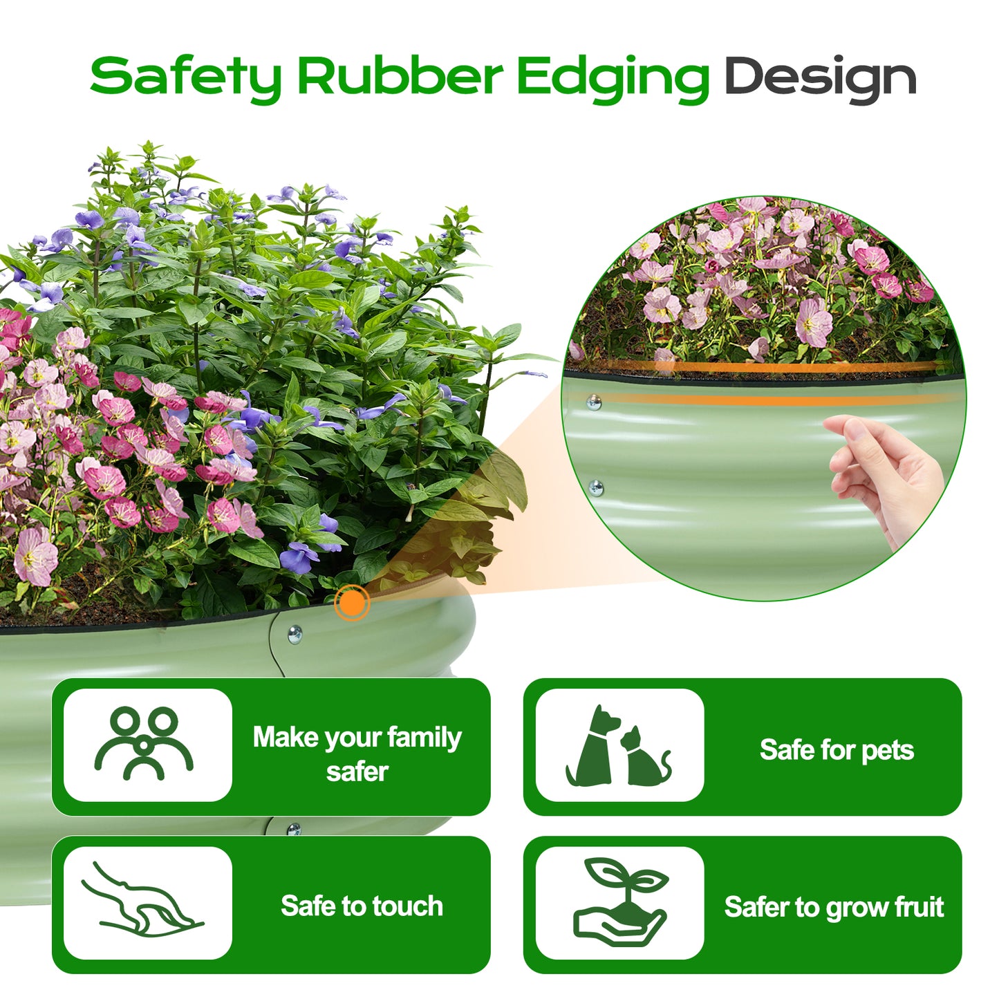 9" Tall 30" Metal Raised Garden Bed Kit