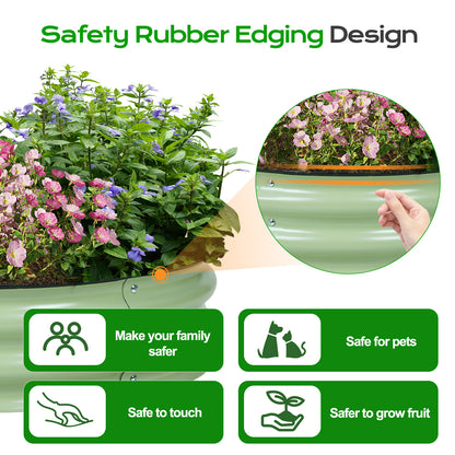 9" Tall 30" Metal Raised Garden Bed Kit