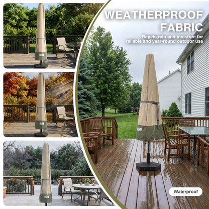 Patio Umbrella Cover for 6-9ft Market Umbrella