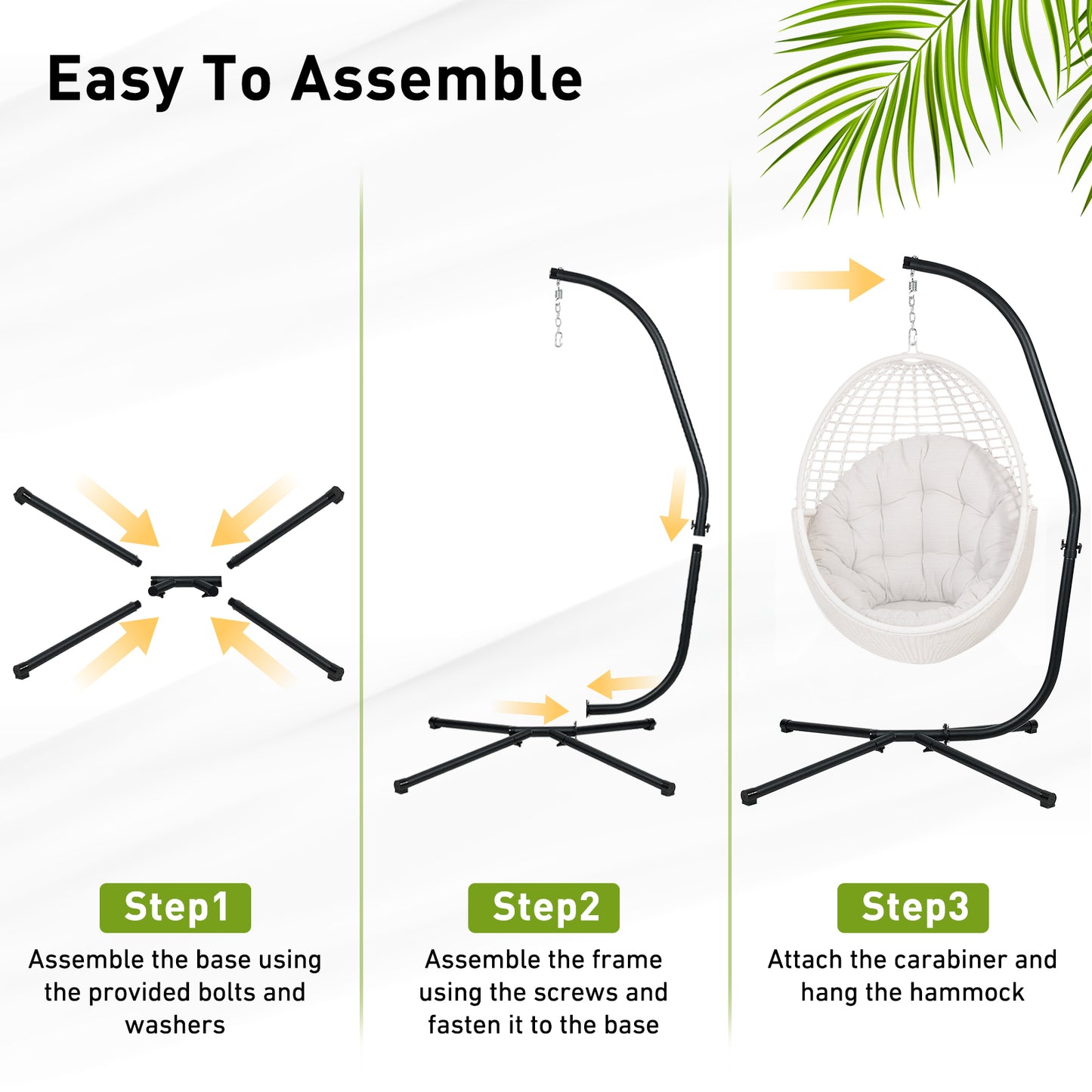 Hammock Steel Stand Only C-Stand - 300 Pound Capacity