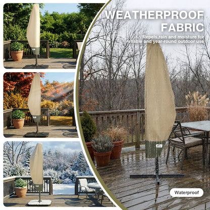 Patio Umbrella Cover for 9-12ft Cantilever Umbrella