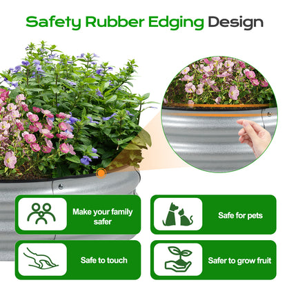 9" Tall 30" Metal Raised Garden Bed Kit