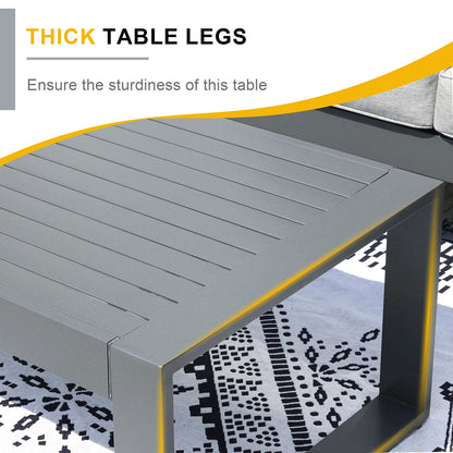 39.3x23x16 inch Aluminum Outdoor Coffee Table